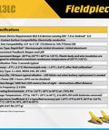Pro Grade Wireless Large Pipe Clamp Thermocouple specifications sheet with compatibility and temperature details.