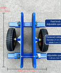 All Terrain Hand Truck With Non Slip Wheels And Alloy Deck For Grass Concrete Sand And Mud Smooth Quiet Operation With Shock Absorption Heavy Duty Metal Dolly, 21 cm wheels