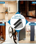 Optish 2-pack heavy-duty door stopper wedge, 3-inch tall; bottom-of-door stop for heavy doors; for home/school/garage