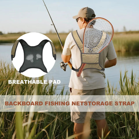 Angler wearing Lightweight Fly Fishing Chest Pack For Men And Women With Tackle Box Storage And Fly Box Pockets Grab And Go
