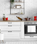 Modern kitchen with 30 Pack 5 Inch Center Black Matte Cabinet Pulls Arch Style Drawer Handles For Kitchen Cabinets And Dressers