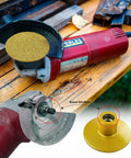 3 Pack 2 Inch Diamond Grinding Cup Wheel Set For Angle Grinders Brazed Flat Grinding Heads shown on angle grinder