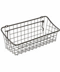 Small Pegboard Wall Mount Basket Organizer For Garage, Workshop Or Craft Room, Easy Install Coated Steel Wire Basket With Locking Hooks