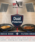 Combo Range Hood Filter With Grease Mesh And Charcoal Carbon In Aluminum Frame Replacement over stove with food cooking