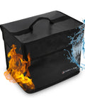 Ultra Lightweight Fireproof Document Safe Under 2 Lbs Portable Home Security Safe With Lockable Zipper Water Resistant 13.5x11x10 Inch
