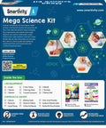 Back of packaging for Mega 150 Science Experiment Kit For Kids With Hands On Chemistry And STEM Fun Educational Activities.