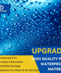 Close-up of high-quality waterproof PVC material with droplets, part of Go-To Mini Split Cleaning Kit Bag With 2L High Pressure Sprayer.