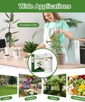 Woman using 2-In-1 pH and Nitrogen Soil Test Kit with strips for lawn, garden, grass, flowers and vegetables at home