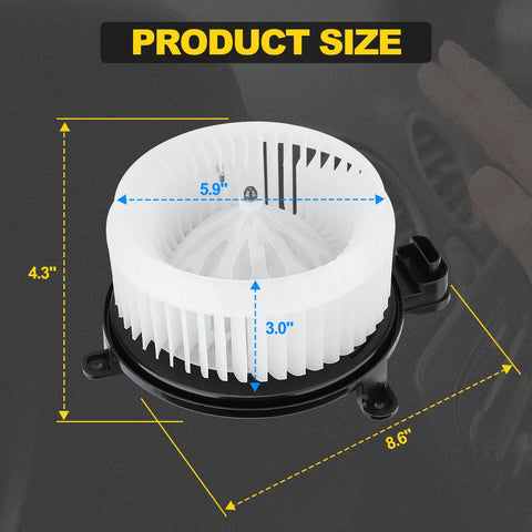 Front Side HVAC Heater Blower Motor With Brushless Design For Sequoia And Sienna 2008-2022 2011-2018 Replacement 700298 87103-0C051