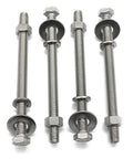 Tough-As-Nails 3/8-16 X 5 Stainless Steel Hex Bolts with nuts, flat and lock washers, fully threaded, 18-8 304 stainless steel kit
