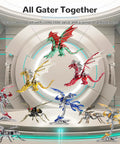 Display of colorful models from 3D Metal Dragon Puzzle Kit for adults high detail mechanical model building set.