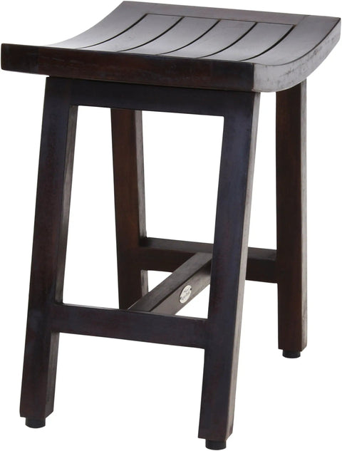 18-Inch Teak Shower Bench With Mocha Shield Finish For A Sturdy Spa Seat In Any Shower Waterproof Easy Mount Durable Teak Bath