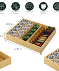 Bamboo Coffee Pod Organizer For Drawer Or Countertop Space Saver That Holds 24 To 36 K Cups Tea Bags And Small Accessories display