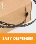 Locking Tree and Plant Ties 1 Inch Wide 100 Feet Long Black Plastic Ties in easy dispenser box