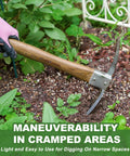 Dual Head Garden Pick Axe And Mattock Be A Heavy Duty Workhorse For Beating Up Heavy Clay Soil with stainless steel and wood handle