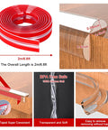 Thick Silicone Baby Proofing Corner Protectors And Soft Edge Bumper Strips That Stick Like Crazy For Super Safe Kids Rooms And No Real Stress Parenting Wins, clear silicone, 2m length.