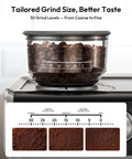Espresso Machine With Built In Grinder And Milk Frother 20 Bar Coffee Maker For Home Baristas grinding adjustment settings view