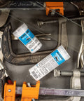 Go-To Solid Industrial Lubricant For Minimum Quantity Lubrication MQL Push Tube shown with metal clamps