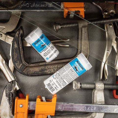 Go-To Solid Industrial Lubricant For Minimum Quantity Lubrication MQL Push Tube shown with metal clamps