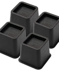 Heavy Duty Bed Riser Set 3 Inch Elevates Beds Couches Desks Sofas And Bunk Posts 4 Pack For Extra Storage And Space Saving