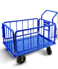 Heavy Duty Goodyear Cargo Trailer With 1200 Lbs Capacity, Aluminum Utility Cart with removable sides and 8-inch wheels.