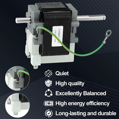 Furnace Inducer Draft Motor Assembly 115V 60Hz 65W with fan blade and wiring harness, features for Carrier Bryant Payne models