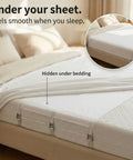Twin To King Bed Converter Bridge Serving As A Split King Gap Filler With Heavy Duty Straps And Steel Buckles To Lock Two Standard Mattresses Together And Keep Your Sleep Game Strong, hidden under a white fitted sheet.