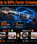 Aoknv 21V Cordless Copper Press Tool For Pipe Crimping With Powerful Battery Powered Design showing 60 KN crimping force for quick 3 second operation.