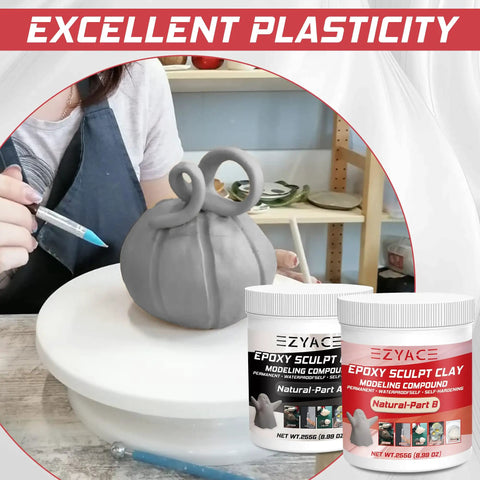 Two Part Epoxy Clay Putty For Sculpting Modeling Building And Repairs Great For Restoration And DIY Projects, 1 lb containers