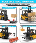 2 In 1 RC Forklift Toy With Transforming Lift And Hook Crane 11 channel actions for kids and adults with lifting and crane functions