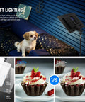 Two Pack 13 Inch LED Video Light Panel Kit Bi Color Dimmable With Tripod Stands 4000mAh Battery for soft lighting demonstration