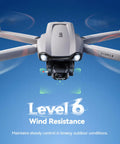 F11PRO 2 Drone With 6K Camera And 3 Axis Gimbal Stabilizer displaying Level 6 wind resistance capabilities in flight