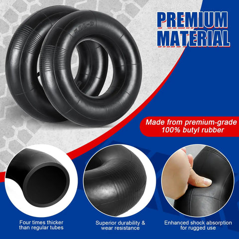 Beefy 2 Pack 13x5.00-6 Inner Tubes With TR-13 Straight Valve Stem Universal Fit For Lawn Mowers Wheelbarrows ATVs Go Karts