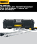 Torque Wrench And Socket Set For Auto Projects 50 To 250 Ft Lb Range Locking Trigger Comfortable Bi Material Grip Direct Torque Technology On Sockets 12 Piece Kit With Durable Storage Case, 1/2 in drive case and sockets
