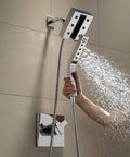 In2ition Four Setting Two In One Shower Combo With H2Okinetic Technology Dual Shower Heads Or Handheld 2.5 GPM Flow black finish