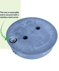 Heavy Duty 10 Inch Round Electrical Splice Box For Ground Installations, Durable PVC Enclosure Protects Wire Connections, 1 Piece Grey