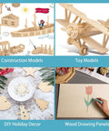 Unfinished basswood craft sheets in natural light wood; 12x12x1/8 in, for models, decor, and drawing projects