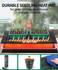 4 Pack Seed Starter Tray Kit With Grow Lights And Heat Mat 48 Cell Germination System With Humidity Dome, insulation and heating.