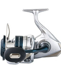 Infinity Drive Saltwater Fishing Reel With 30 Percent More Winding Torque And Ultra Smooth Rotation High Gear Quick Line Retrieve Power Like A PG X Protect Shield For Big Game, angled view.