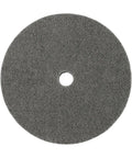 6 Inch Nylon Fiber Polishing Wheel With 180 Grit Deburring And Grinding Disc, grey surface and central hole, top view