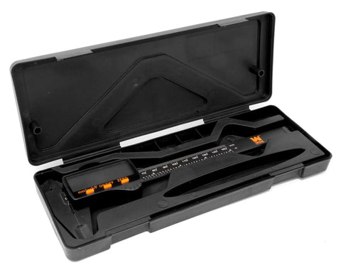 6.1 Inch Digital Caliper With LCD Readout For Inches, Millimeters And Fractional SAE Units in black storage case