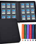 9 Pocket Top Loader Card Binder For Trading Cards, Holds 324 3x4 Top Loaders, Double-Sided Pages displayed with color options