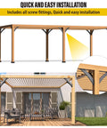 Beefy Heavy Duty Arc 45 Degree Angle Support Brackets Set For Wood Frames installed on pergola, outdoor powder coated black.