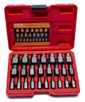 25 Piece Screw And Bolt Extractor Set For Removing Broken Studs And Stripped Fasteners With Hex Head Multi-Spline And Rounded Removers
