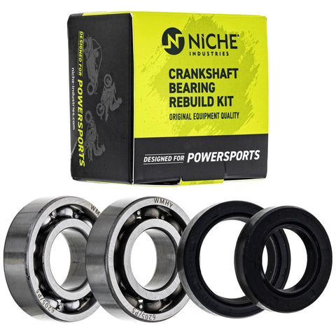 Crankshaft Bearing Rebuild Kit For Yamaha PW80 BW80 Y Zinger with open-faced bearings and seals in box