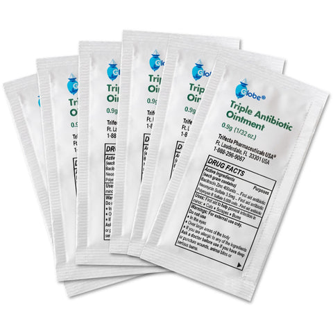 Globe Triple Antibiotic Ointment packets, 0.9 g each, travel-size, 144-count