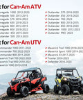 Can Am ATV Upper And Lower Ball Joint Kit For Outlander Renegade Maverick Commander Defender Traxter 2012 Through 2023 Beefed Up Heavy Duty Suspension Replacement Parts OEM Grade fit chart for Can-Am ATV and UTV models