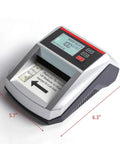 Two In One Counterfeit Money Detector And Bill Counter With UV MG IR RGB 2D Size Detection displaying compact design with display screen