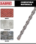 1-1/8 Inch SDS Plus Rotary Hammer Drill Bit Carbide Tipped For Brick Stone And Concrete 12 Inch Long Heavy Duty Masonry