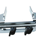 Professional Grade Crown Moulding Stops For Miter Saw Knock Out That Trim Work Fast Easy Vertical Hold Precision Cut Without Bevel Includes Two Pieces Heavy Duty Woodworking. Close-up of metal crown moulding stop for miter saw.